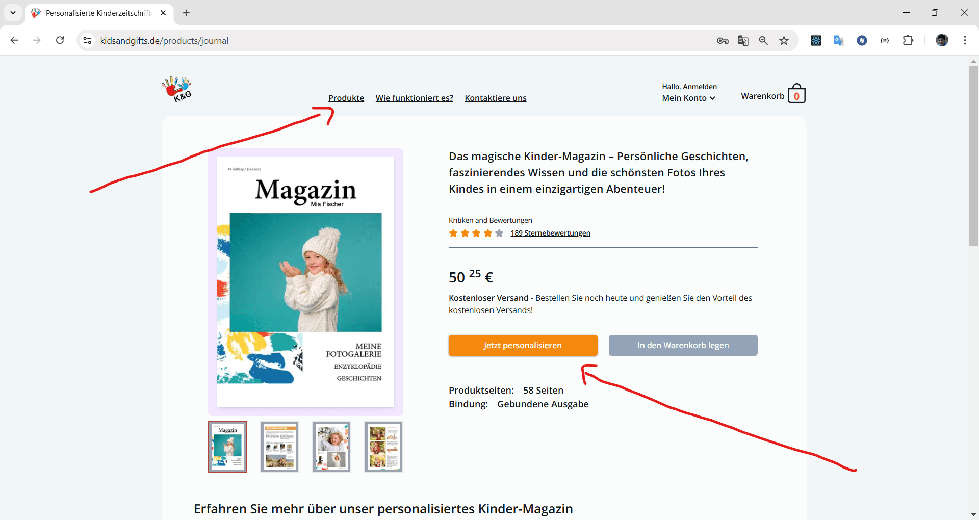 Personalisieren Sie Ihr Produkt